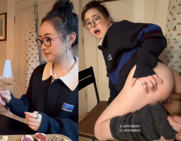 用和可爱女朋友在餐桌上狠狠干一炮来结束元旦假期